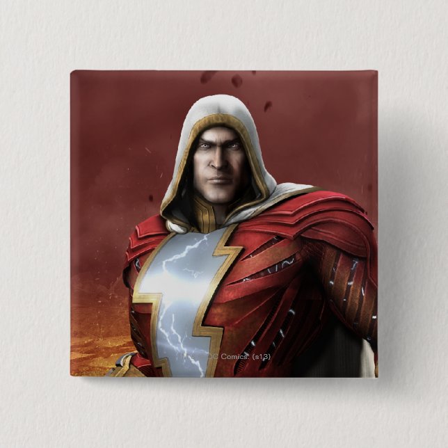 Shazam 15 Cm Square Badge (Front)