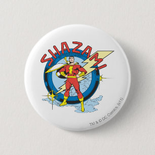 Shazam 6 Cm Round Badge