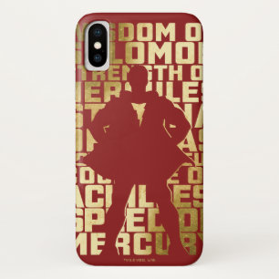 SHAZAM!   Abilities Golden Typography Graphic iPhone X Case