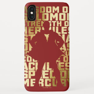 SHAZAM! Abilities Golden Typography Graphic iPhone XS Max Case