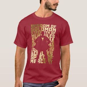SHAZAM!   Abilities Golden Typography Graphic T-Shirt