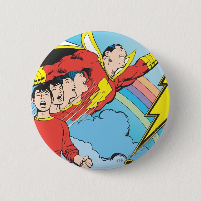SHAZAM/Billy Batson 6 Cm Round Badge (Front)