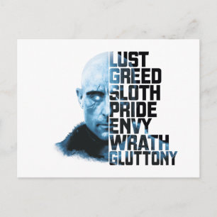 SHAZAM! Dr. Sivana Seven Deadly Sins Graphic Postcard
