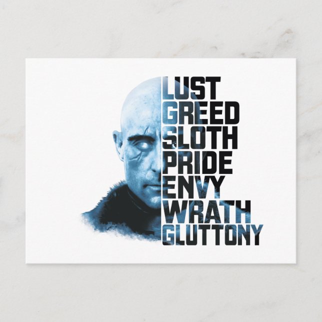 SHAZAM! | Dr. Sivana Seven Deadly Sins Graphic Postcard (Front)