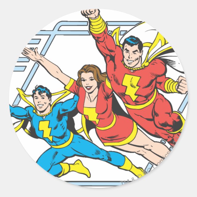 SHAZAM Family Classic Round Sticker (Front)
