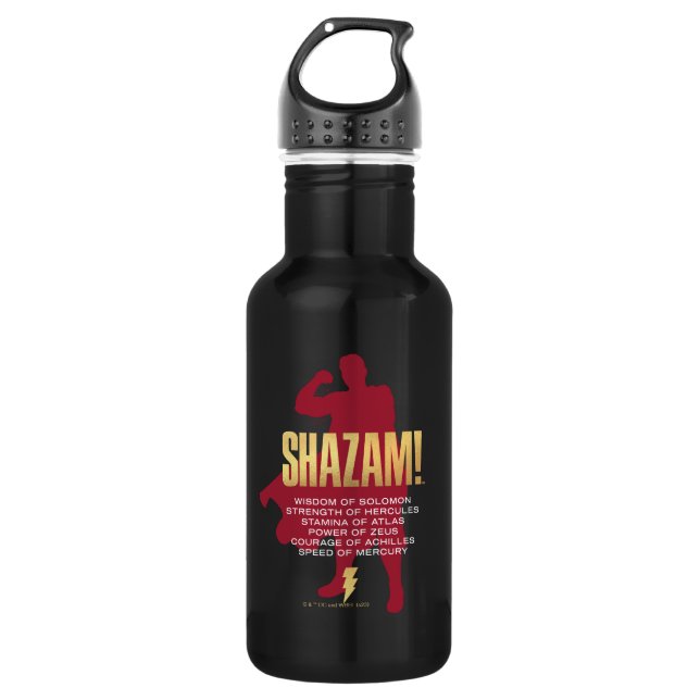 SHAZAM! Fury of the Gods | Flexing Silhouette 532 Ml Water Bottle (Front)