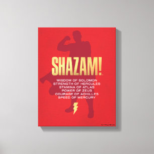 SHAZAM! Fury of the Gods Flexing Silhouette Canvas Print