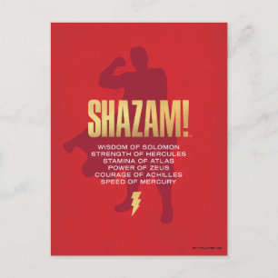 SHAZAM! Fury of the Gods Flexing Silhouette Postcard