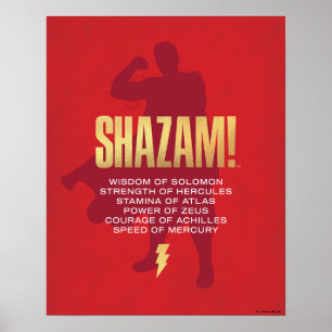 SHAZAM! Fury of the Gods   Flexing Silhouette Poster