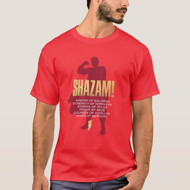 SHAZAM! Fury of the Gods | Flexing Silhouette T-Shirt (Front)