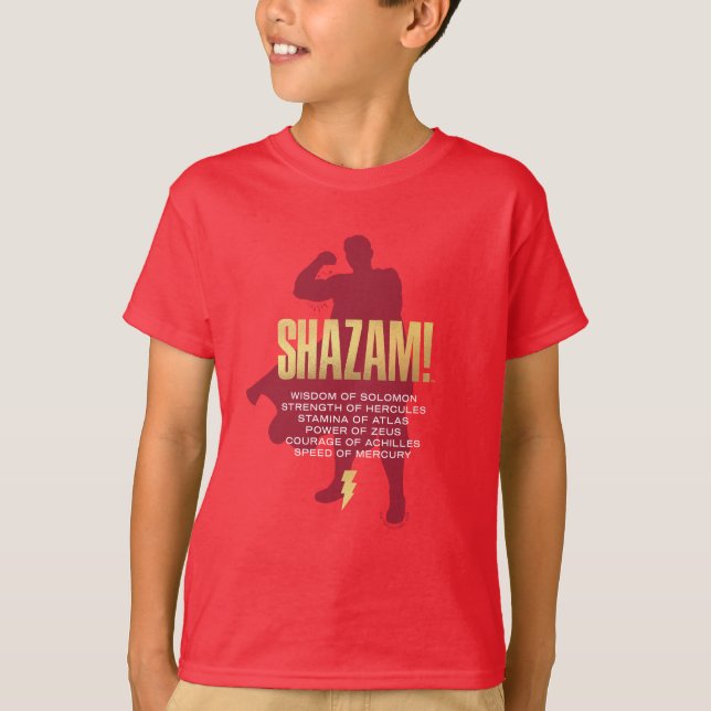 SHAZAM! Fury of the Gods | Flexing Silhouette T-Shirt (Front)