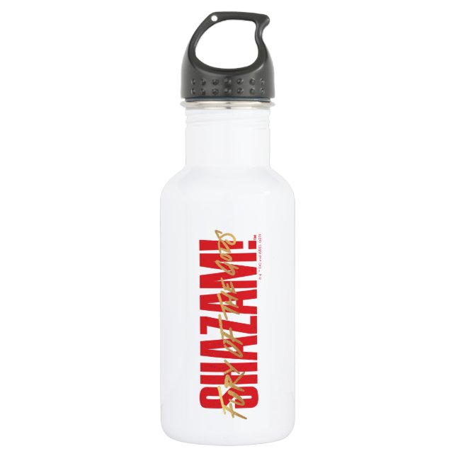 SHAZAM! Fury of the Gods | Golden Marker Logo 532 Ml Water Bottle (Front)