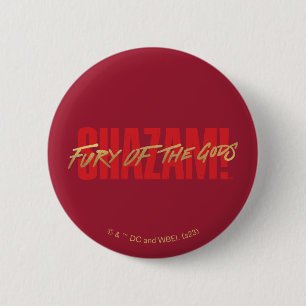 SHAZAM! Fury of the Gods   Golden Marker Logo 6 Cm Round Badge