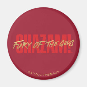 SHAZAM! Fury of the Gods   Golden Marker Logo Magnet