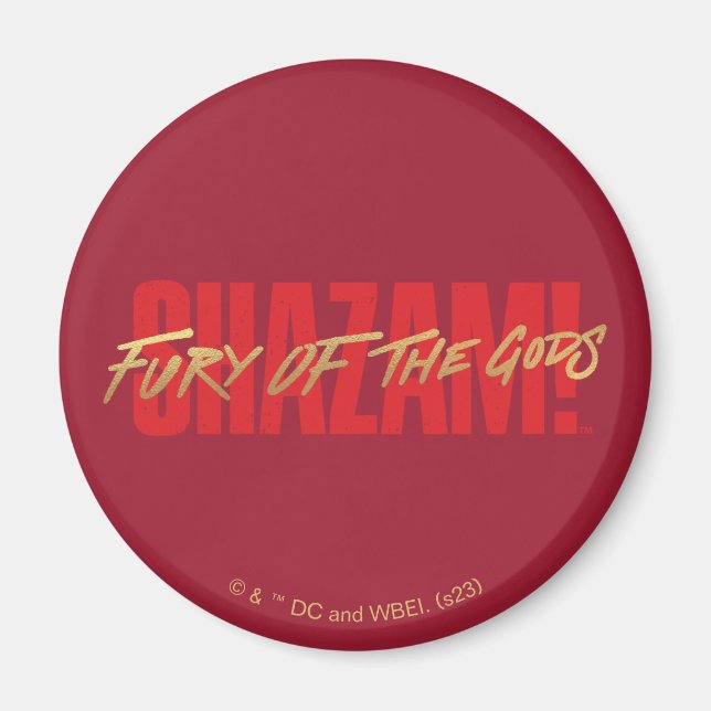 SHAZAM! Fury of the Gods | Golden Marker Logo Magnet (Front)
