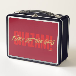 SHAZAM! Fury of the Gods   Golden Marker Logo Metal Lunch Box