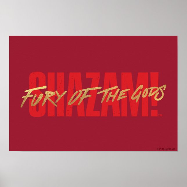 SHAZAM! Fury of the Gods | Golden Marker Logo Poster (Front)
