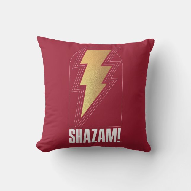 SHAZAM! Fury of the Gods | Lightning Bolt Badge Cushion (Front)