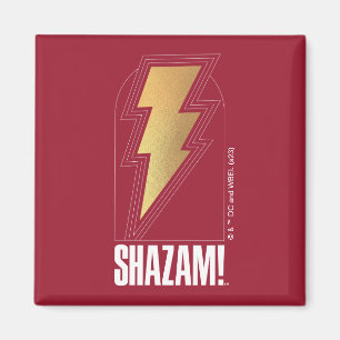 SHAZAM! Fury of the Gods   Lightning Bolt Badge Magnet