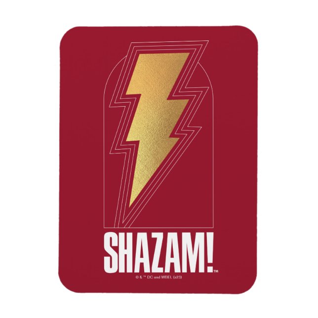 SHAZAM! Fury of the Gods | Lightning Bolt Badge Magnet (Vertical)