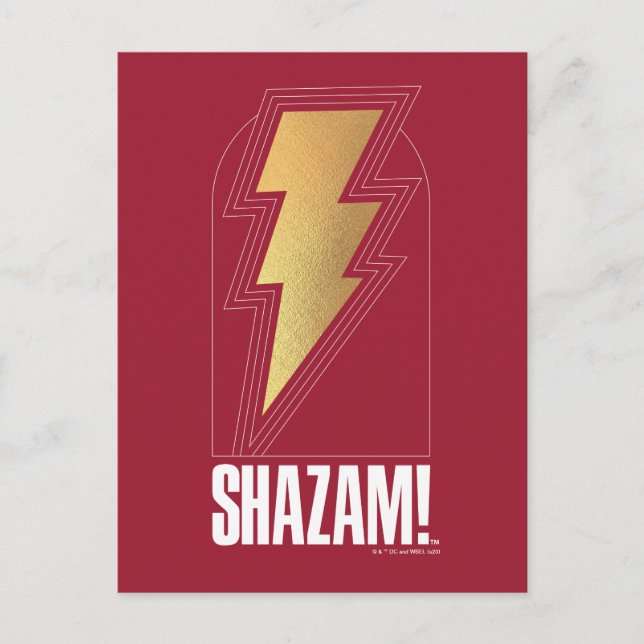 SHAZAM! Fury of the Gods | Lightning Bolt Badge Postcard (Front)