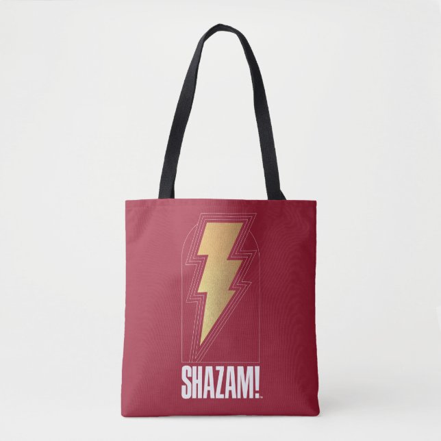 SHAZAM! Fury of the Gods | Lightning Bolt Badge Tote Bag (Front)