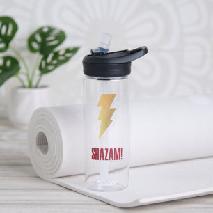 SHAZAM! Fury of the Gods   Lightning Bolt Badge Water Bottle