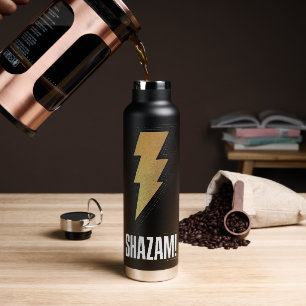 SHAZAM! Fury of the Gods   Lightning Bolt Badge Water Bottle