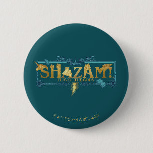 SHAZAM! Fury of the Gods   Mythical Logo 6 Cm Round Badge