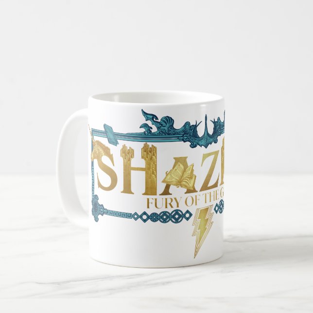 SHAZAM! Fury of the Gods | Mythical Logo Coffee Mug (Front Left)