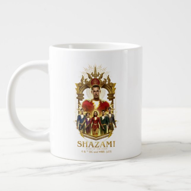 SHAZAM! Fury of the Gods | Ornate SHAZAMily Frame Large Coffee Mug (Left)