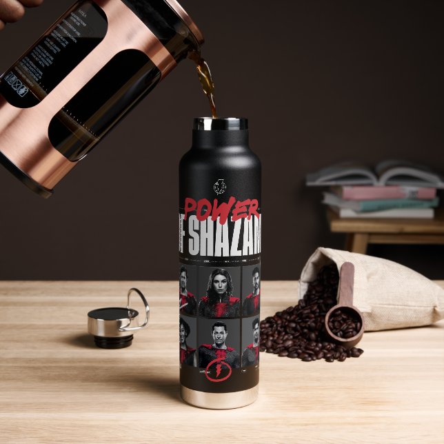 SHAZAM! Fury of the Gods | Power of SHAZAM Group Water Bottle (Coffee)