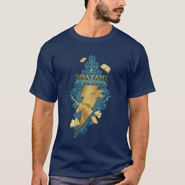 SHAZAM! Fury of the Gods | Realm of the Gods Logo T-Shirt (Front)