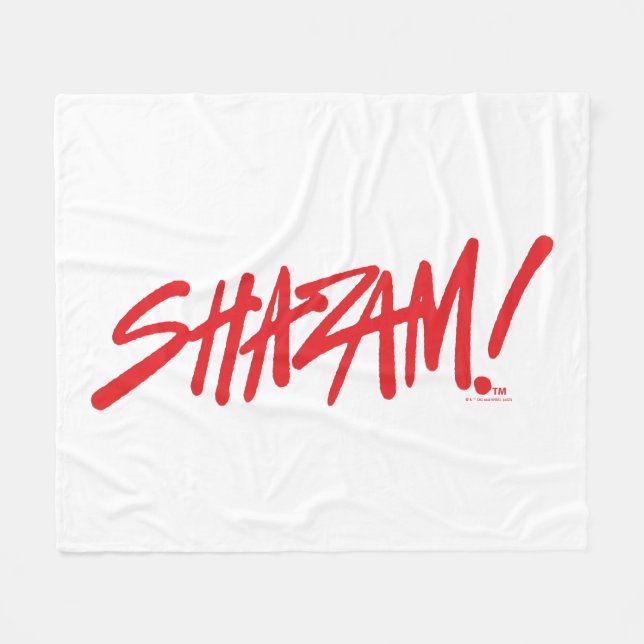 SHAZAM! Fury of the Gods | Red Marker Logo Fleece Blanket (Front (Horizontal))