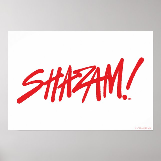 SHAZAM! Fury of the Gods | Red Marker Logo Poster (Front)