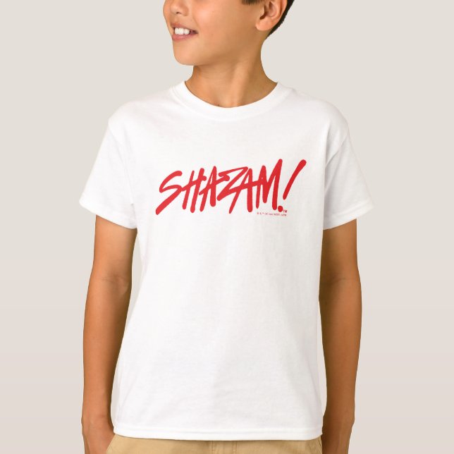 SHAZAM! Fury of the Gods | Red Marker Logo T-Shirt (Front)