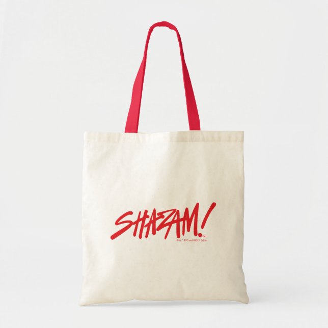 SHAZAM! Fury of the Gods | Red Marker Logo Tote Bag (Front)