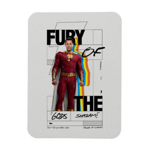 SHAZAM! Fury of the Gods Retro Album Style Art Magnet