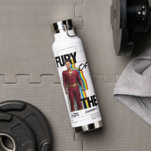 SHAZAM! Fury of the Gods   Retro Album Style Art Water Bottle