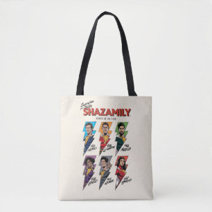 SHAZAM! Fury of the Gods SHAZAMily Comic Bolts Tote Bag
