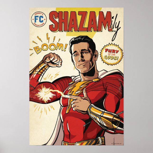 SHAZAM! Fury of the Gods | SHAZAMily Comic Cover Poster (Front)