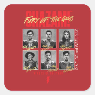SHAZAM! Fury of the Gods | SHAZAMily Yearbook Square Sticker
