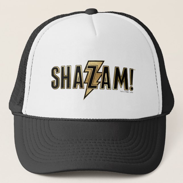 SHAZAM! | Gold Logo Trucker Hat (Front)