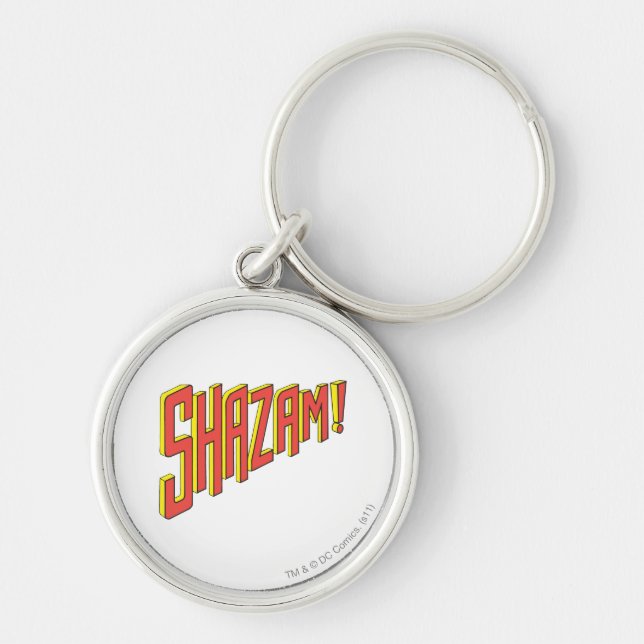 Shazam Logo Red/Yellow Key Ring (Front)