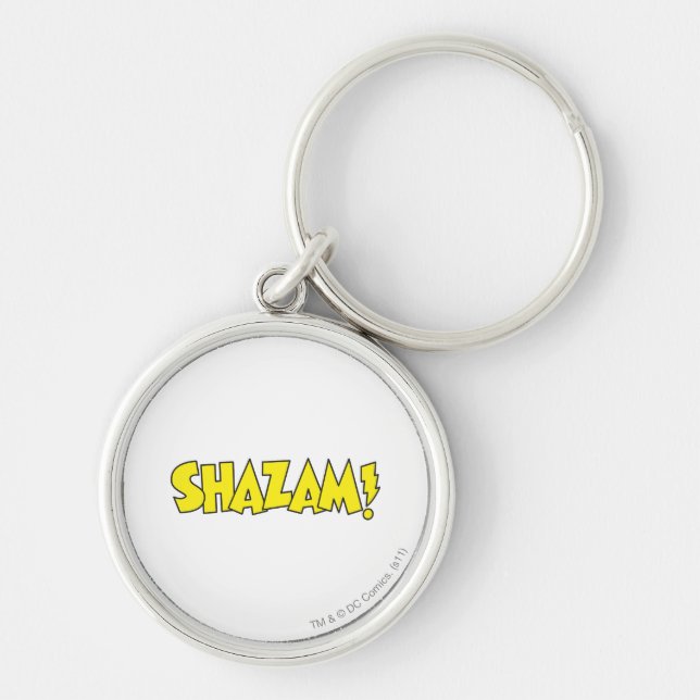 Shazam Logo Yellow Key Ring (Front)