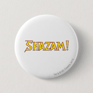 Shazam Logo Yellow/Red 6 Cm Round Badge