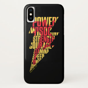SHAZAM!   Shazam Abilities Lightning Graphic iPhone X Case