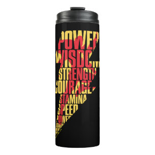 SHAZAM!   Shazam Abilities Lightning Graphic Thermal Tumbler