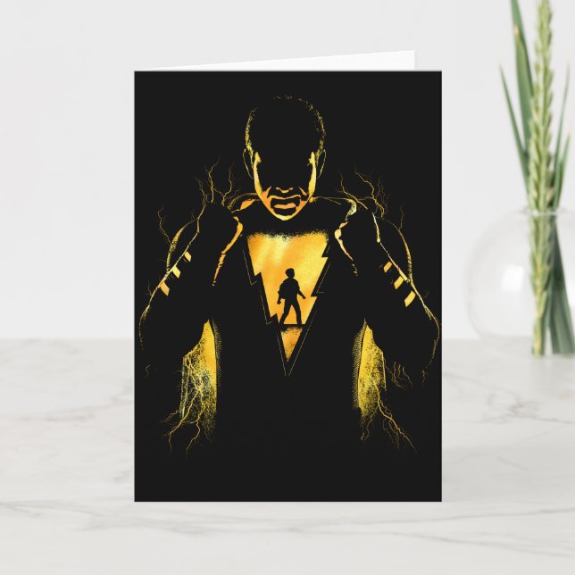 SHAZAM! | Shazam and Billy Lightning Silhouette Card (Front)