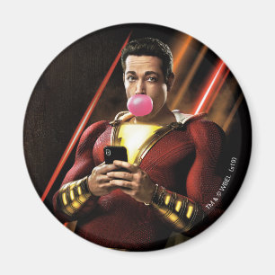 SHAZAM!   Shazam Blowing Bubble Gum Magnet